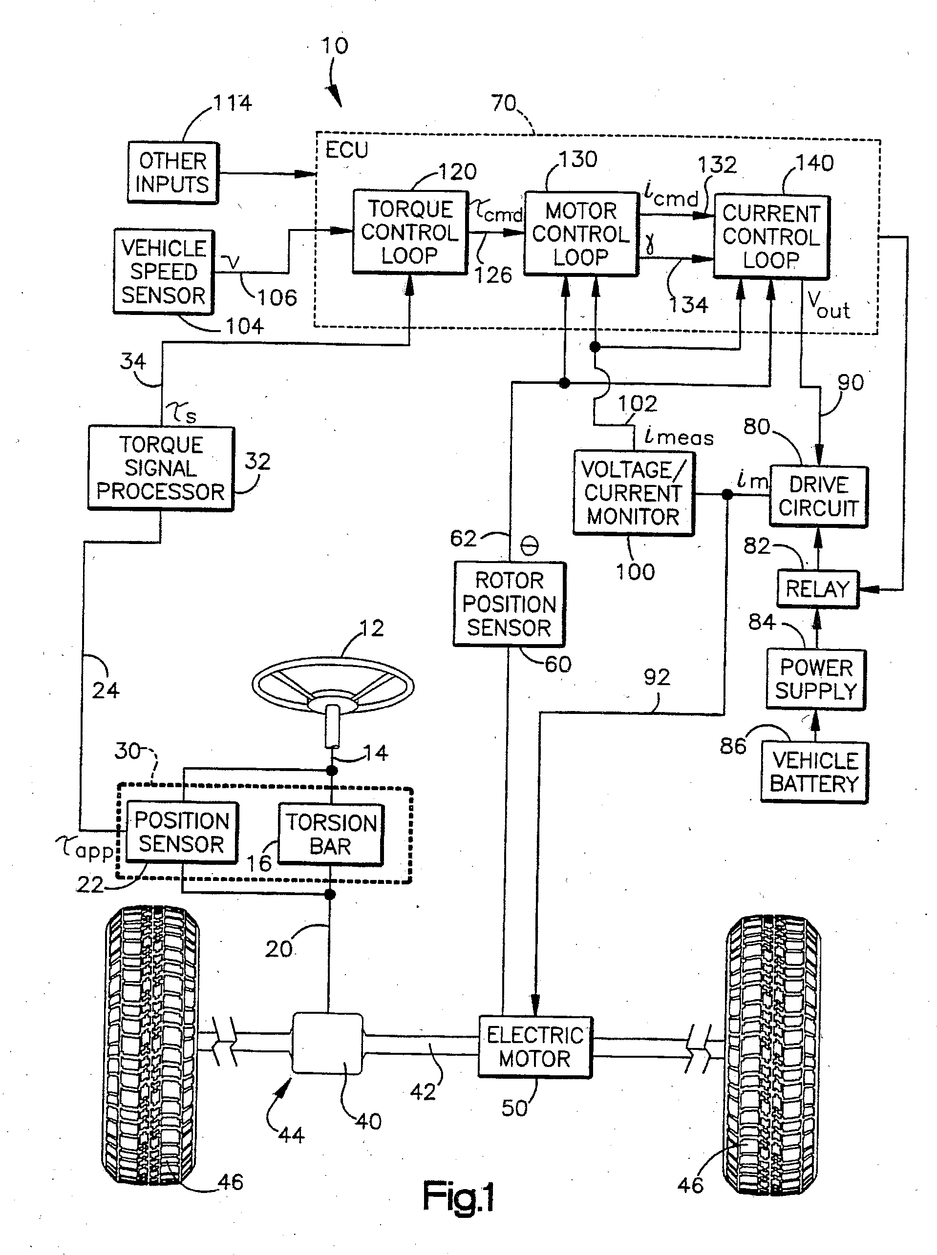 Method and apparatus for controlling an electric assist motor using a modified blending filter