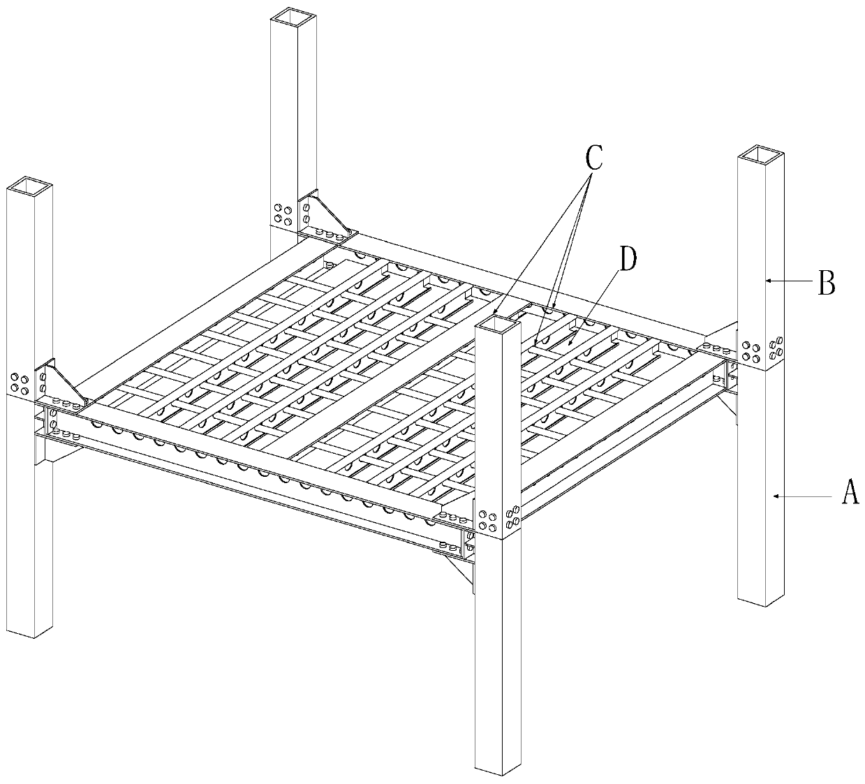 Fabricated type building system based on inner insertion plate and end plate connection beam-column joint