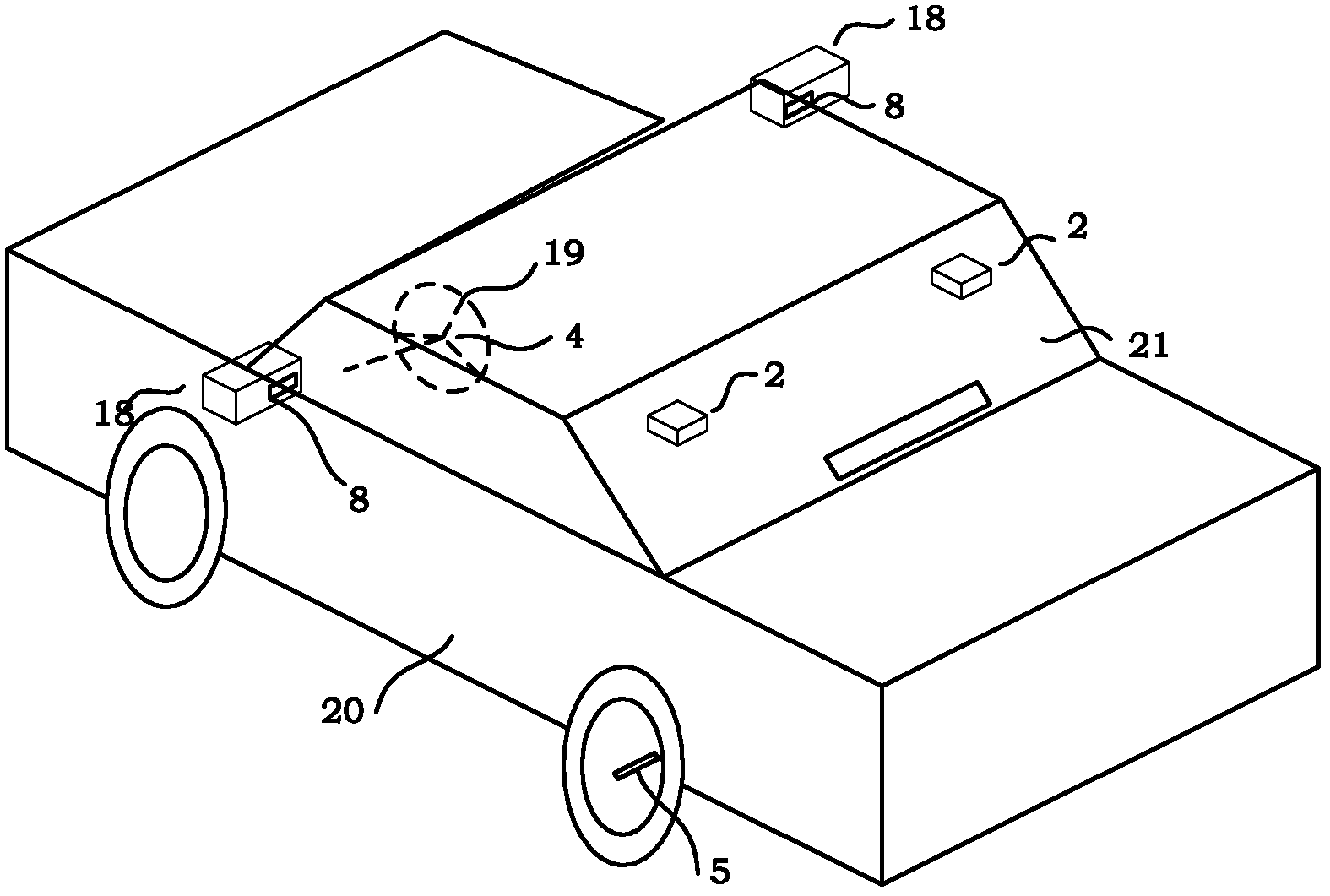 Safe pre-warning device for anti-collision at rear of vehicle based on binocular stereo vision
