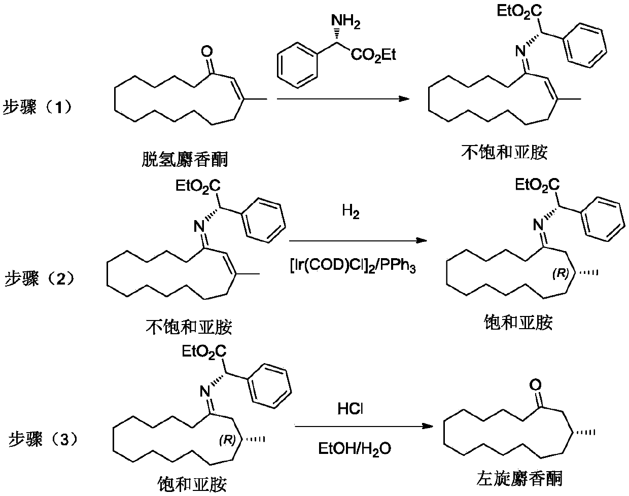 Preparation method for L-muscone