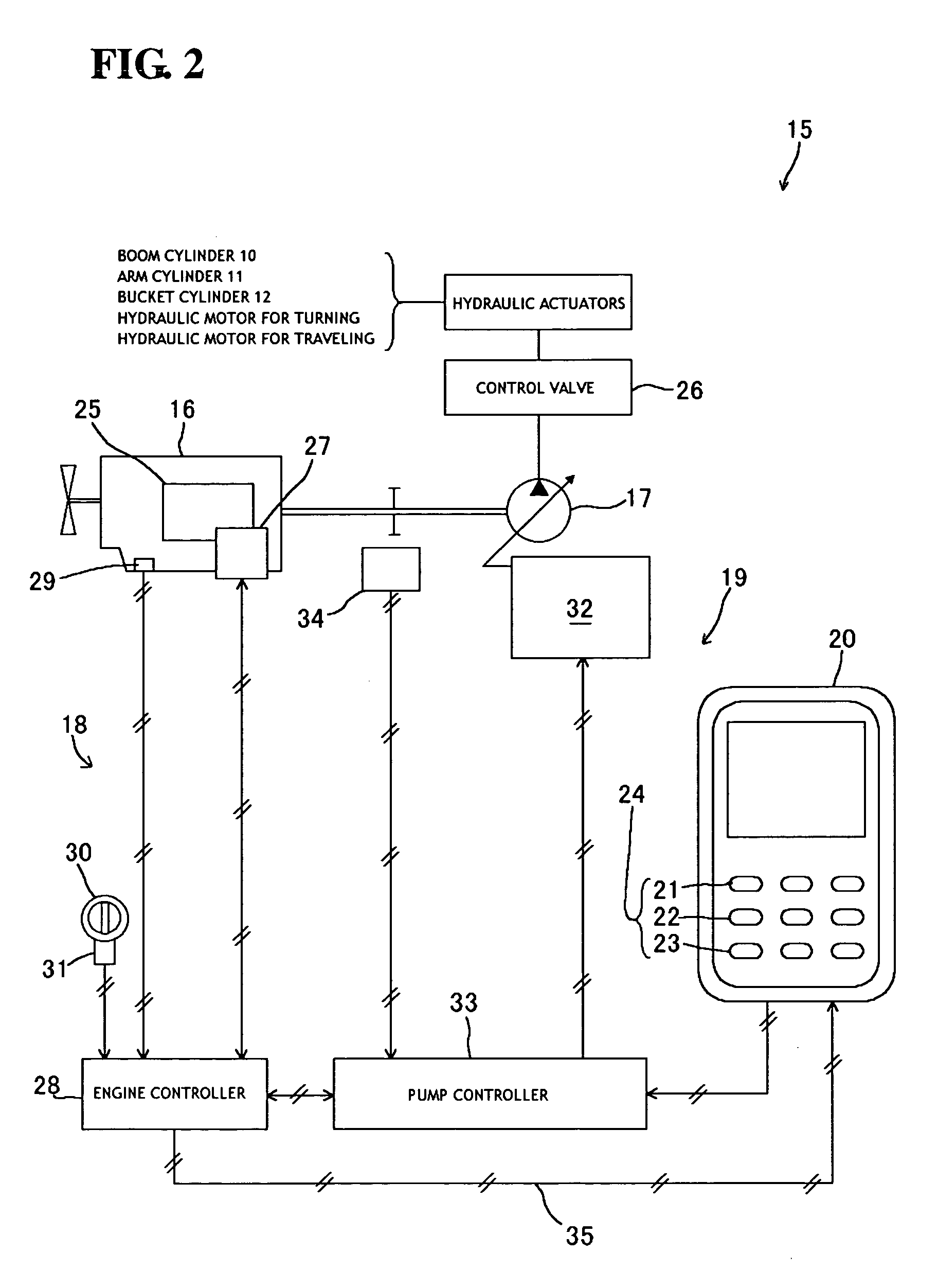 Work machine with engine control device