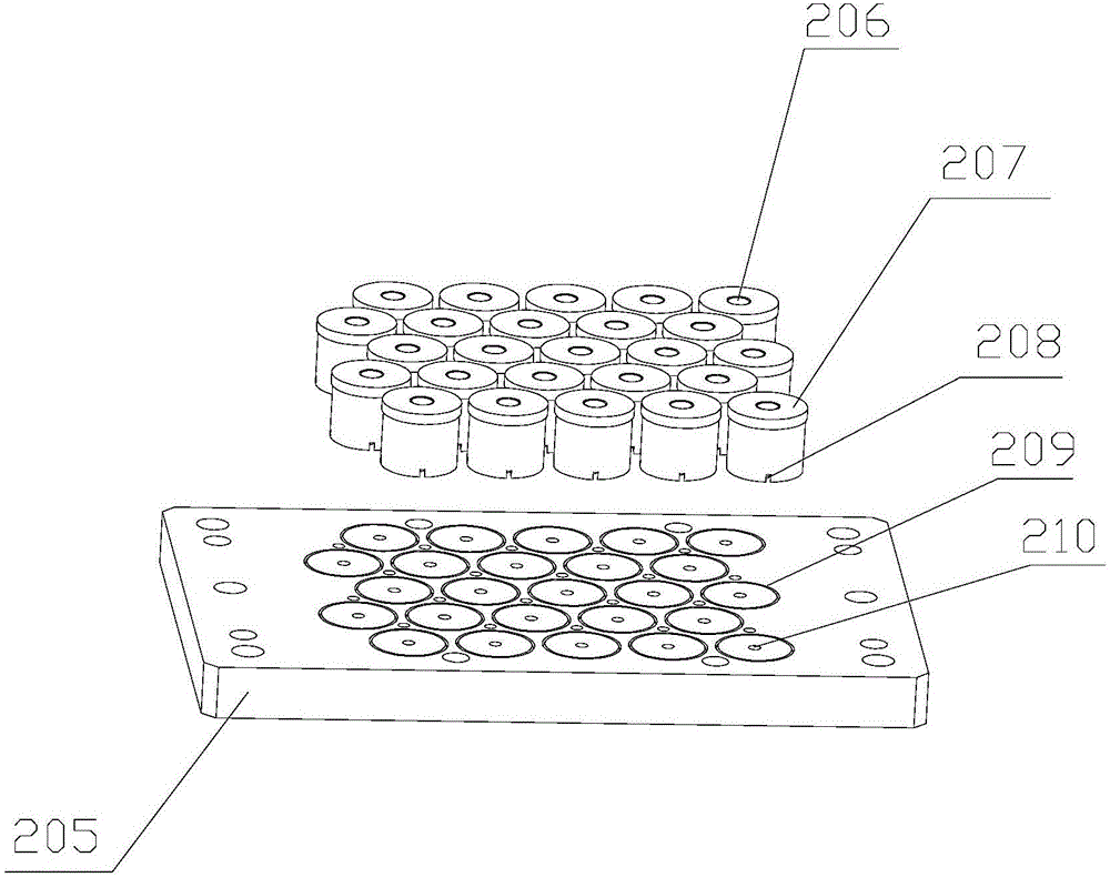 Circular paper pressing-in device for combined fireworks