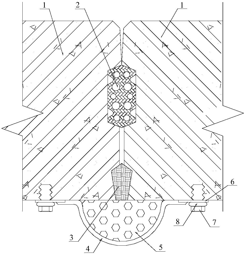 Water guiding sealing device for shield tunnel joint