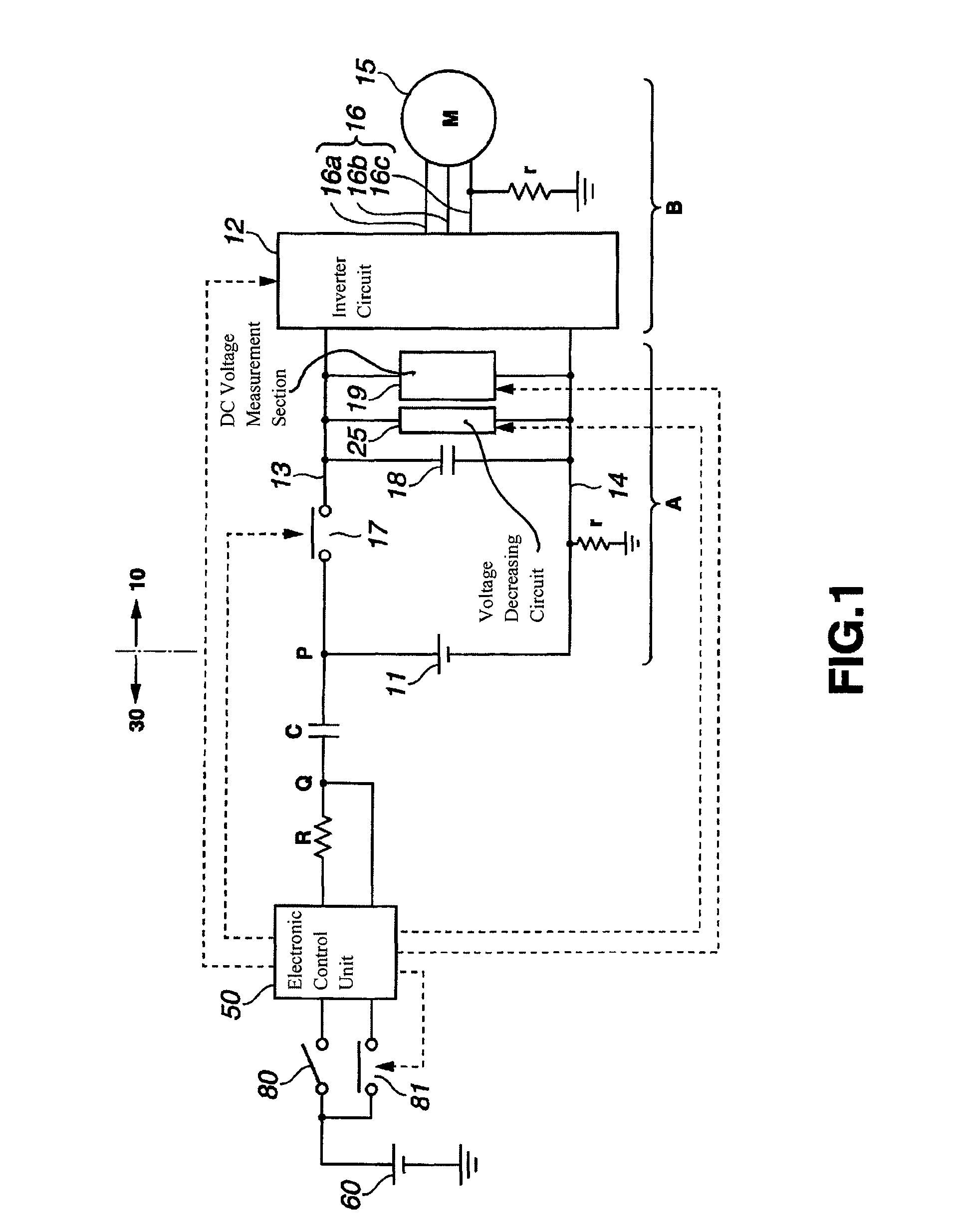 Leakage detection device of vehicle mounted power supply system