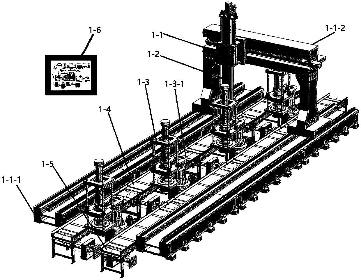 Low-pressure cantilever casting production line