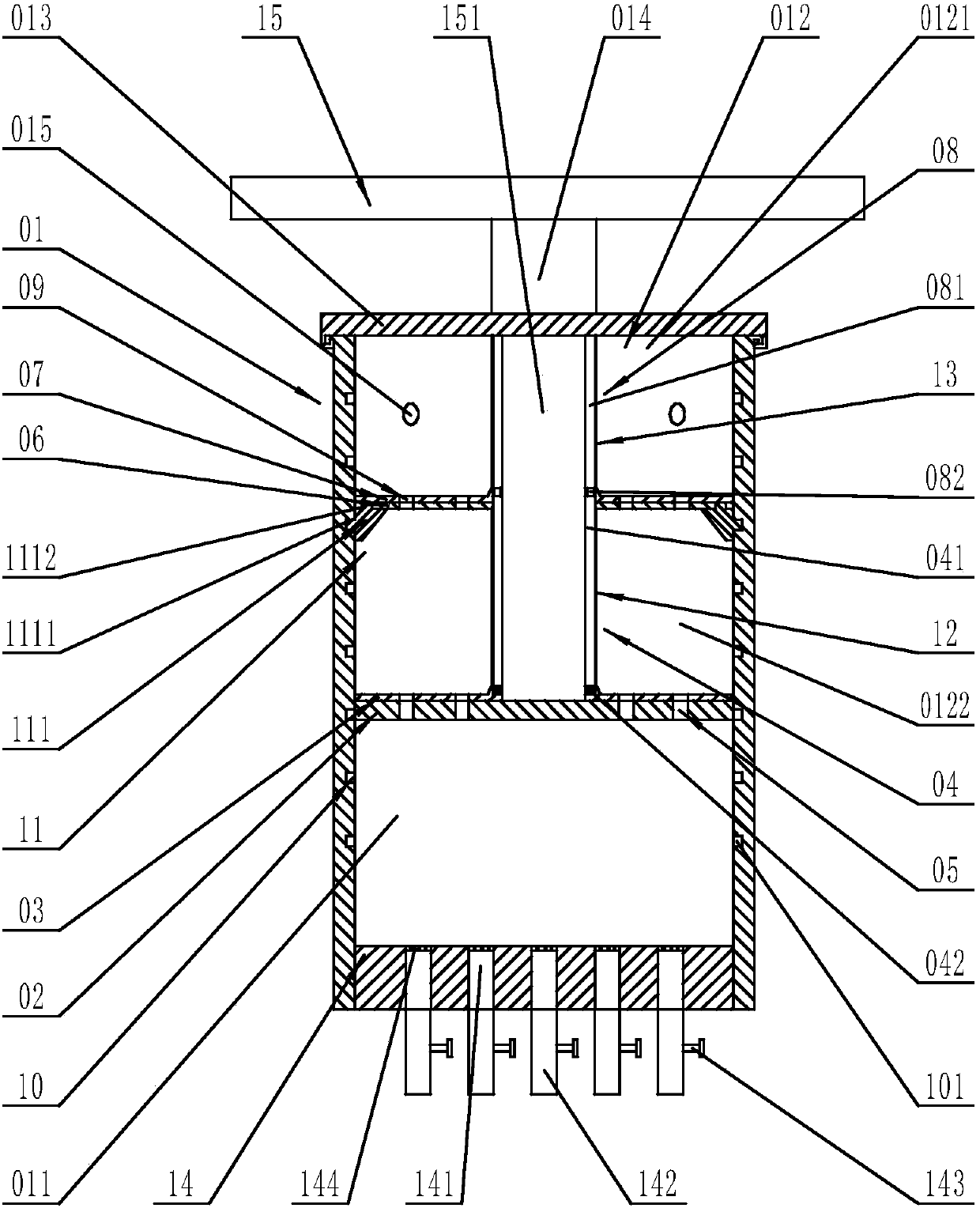 Water and sand inrush simulation experimental device