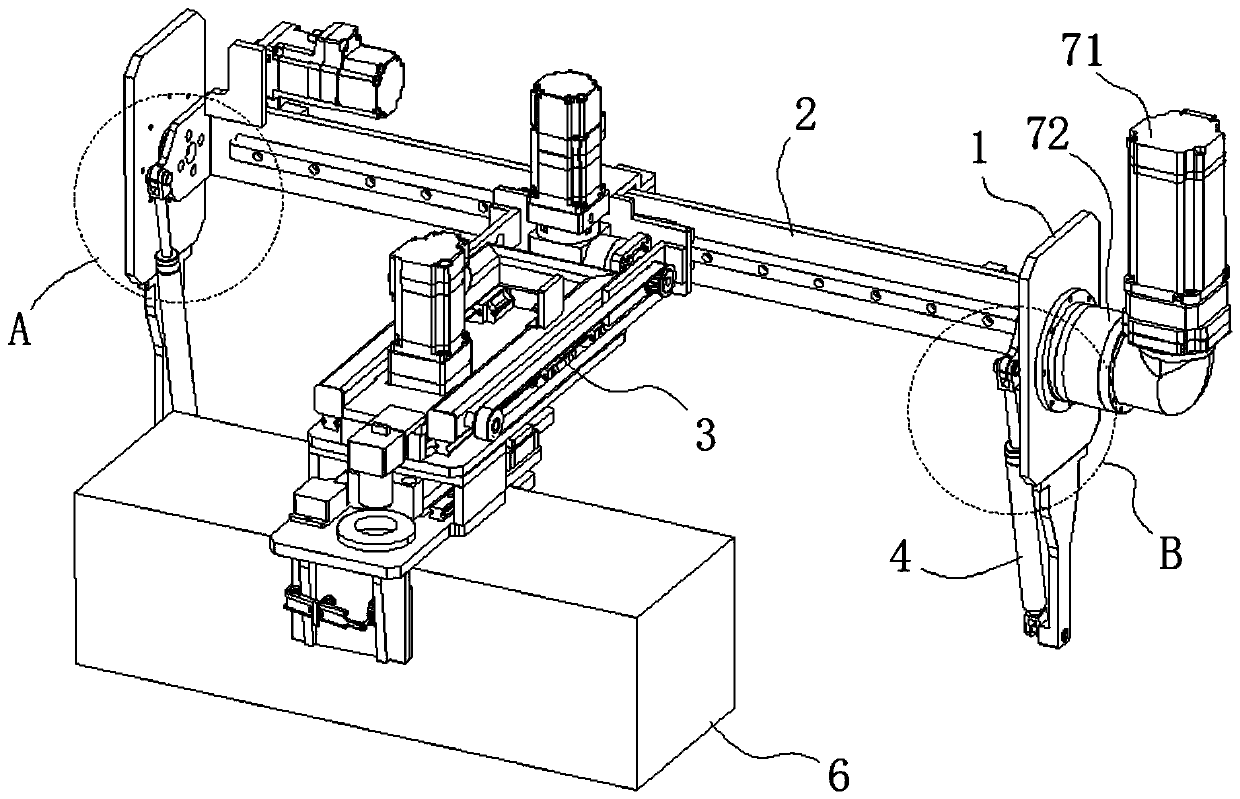 Rotary conveying mechanism and brick-laying robot