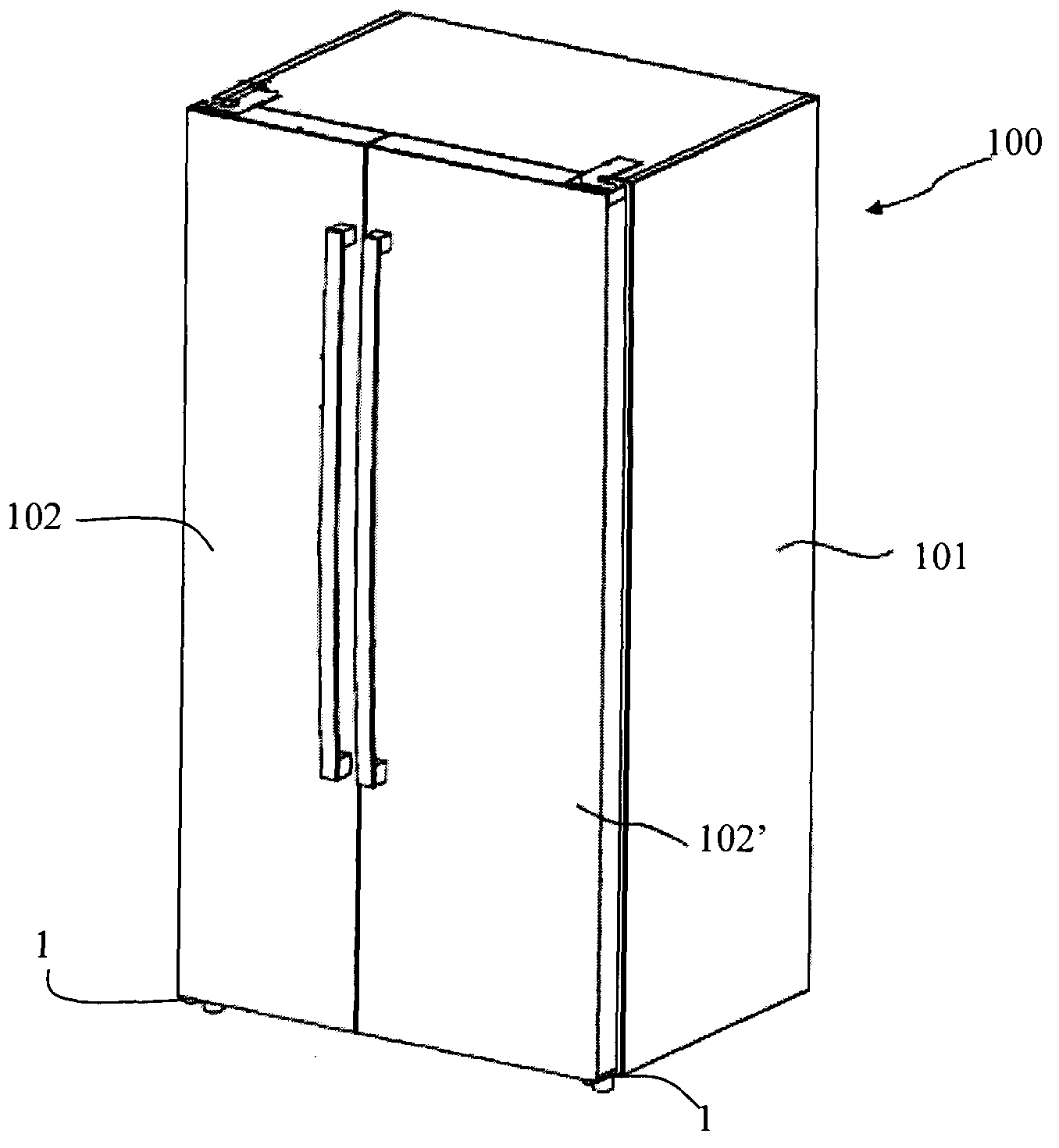 Refrigeration tool with door hinge assembly