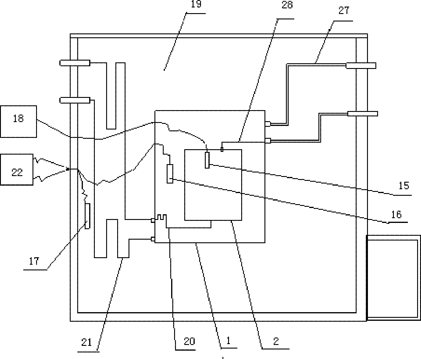 Small simulation device for testing spontaneous combustion period of coal