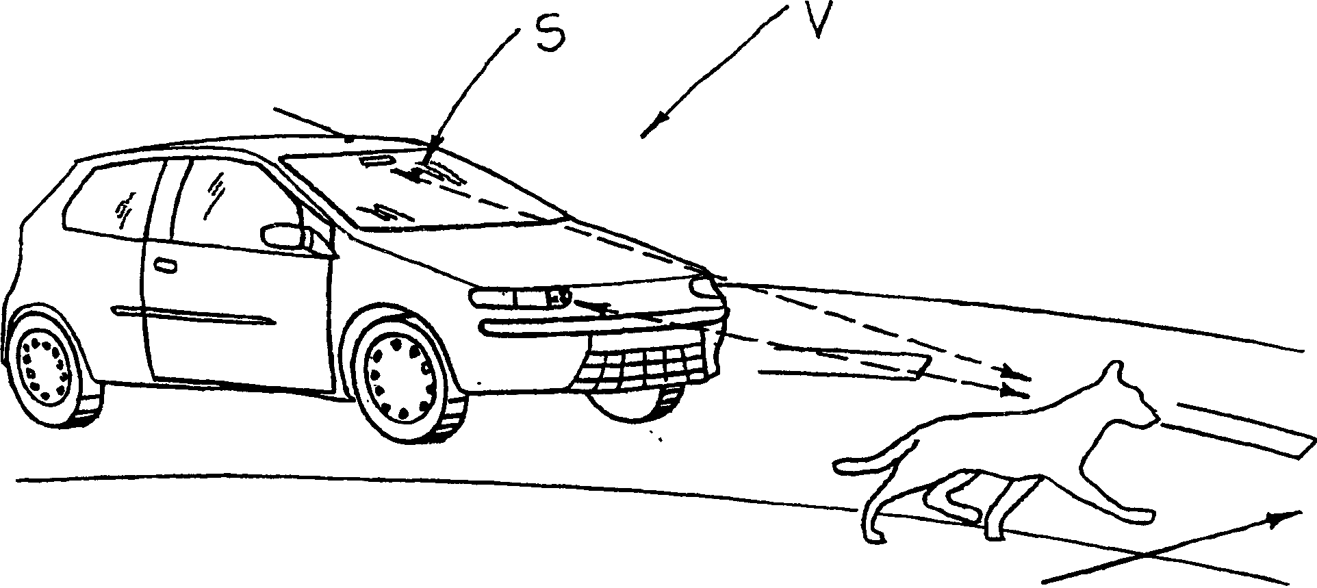 System to avoid the collision of a vehicle with animals