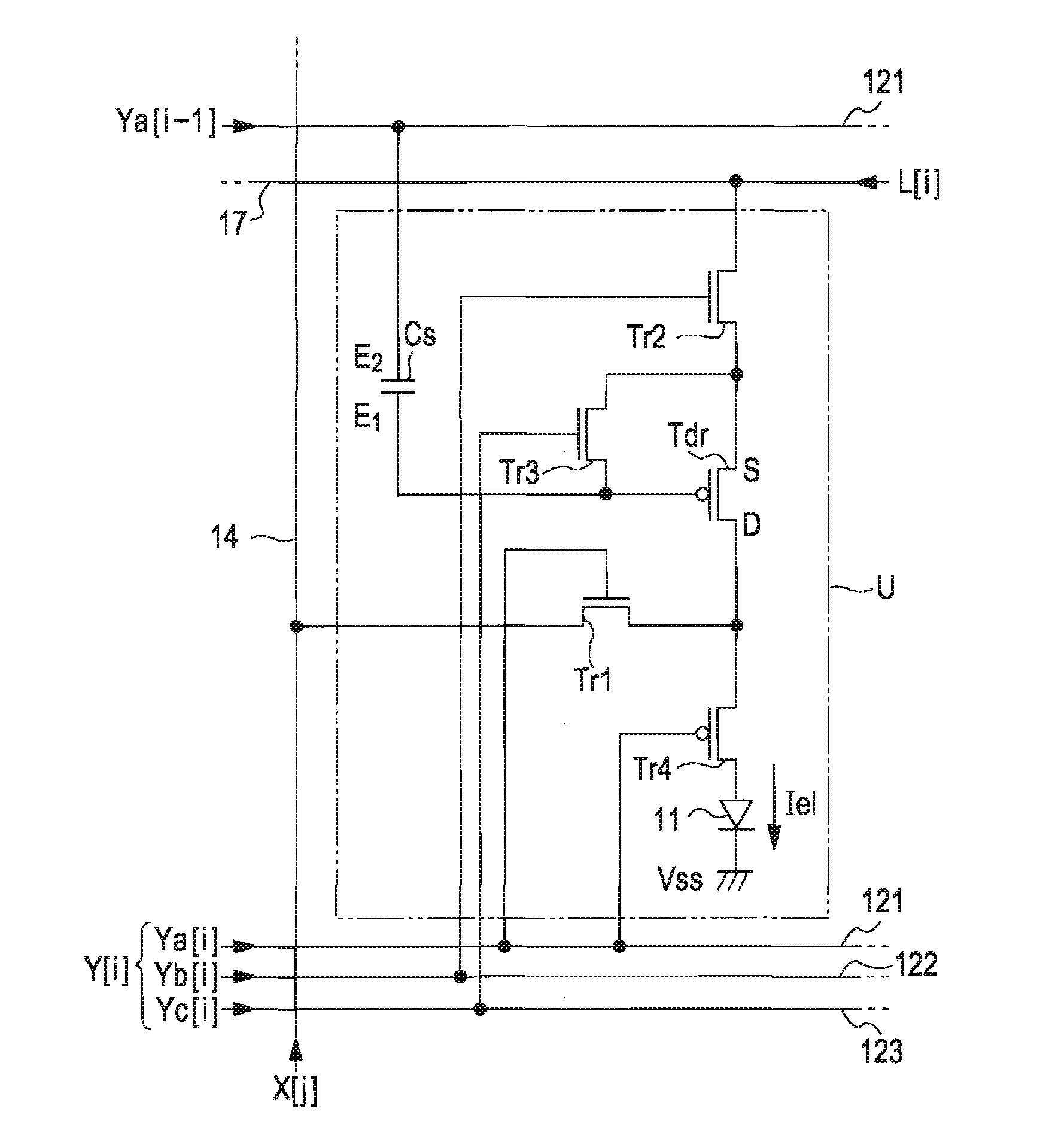 Electronic device, method of driving the same, electro-optical device, and electronic apparatus