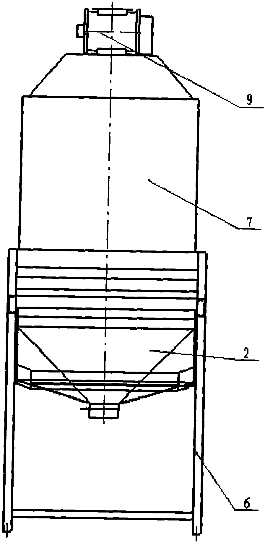 Reverse-flow type cooling vibrating screen