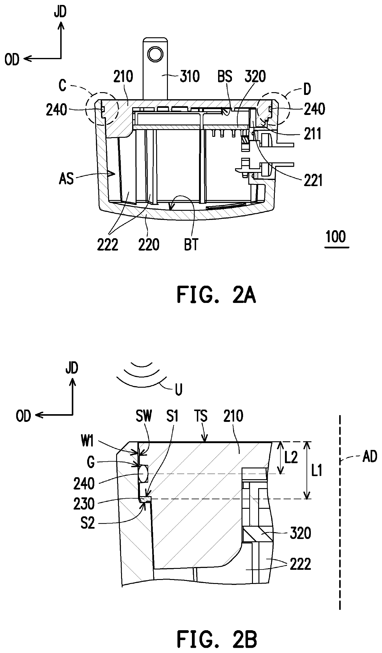 Waterproof housing and waterproof electronic device having the same