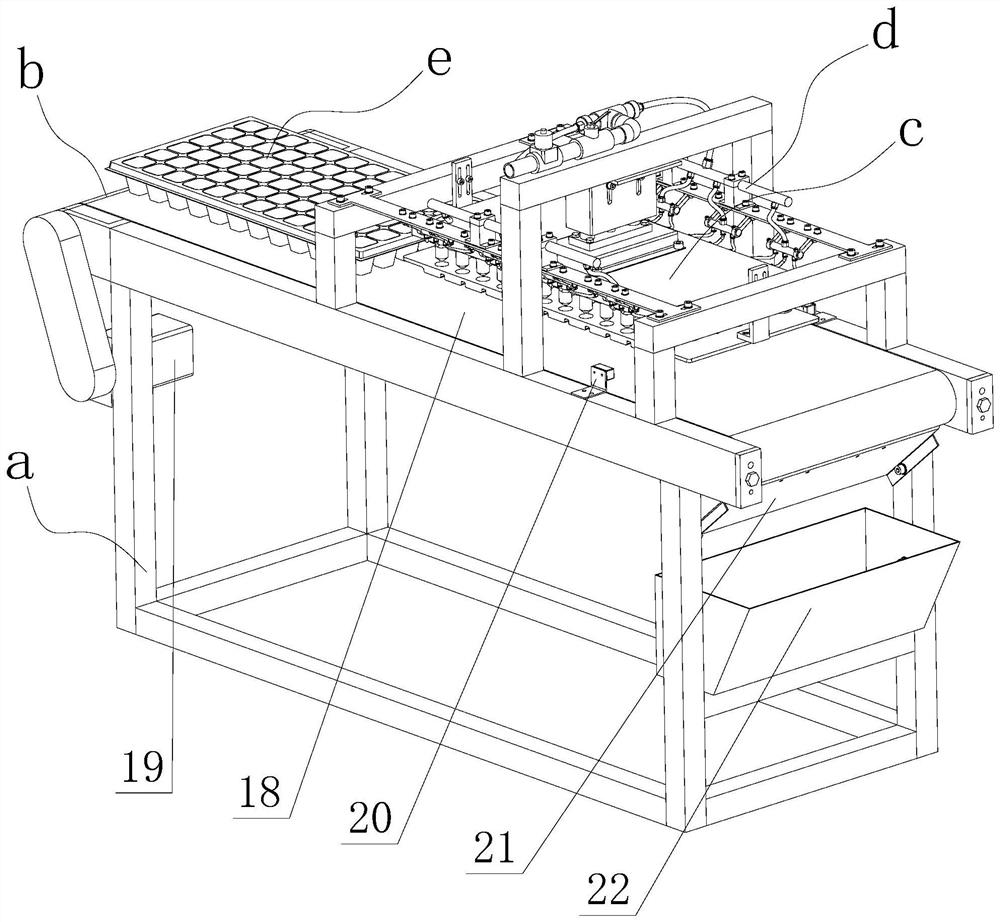 Hole pressing and water spraying device and method for hole tray seeding