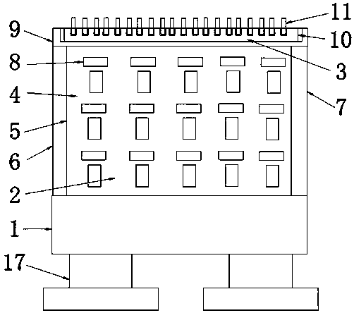 High-stability part placing rack