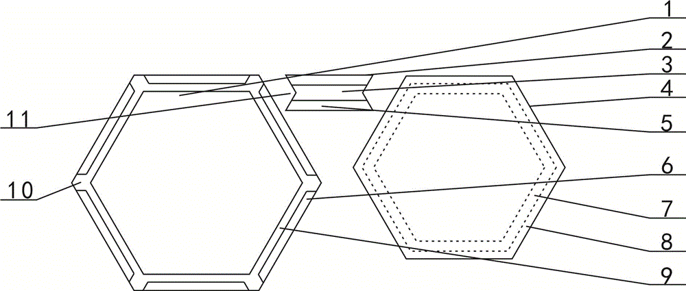 Hexagonal plastic floor assembly