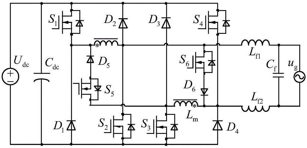 Five-level double-step down grid-connected inverter