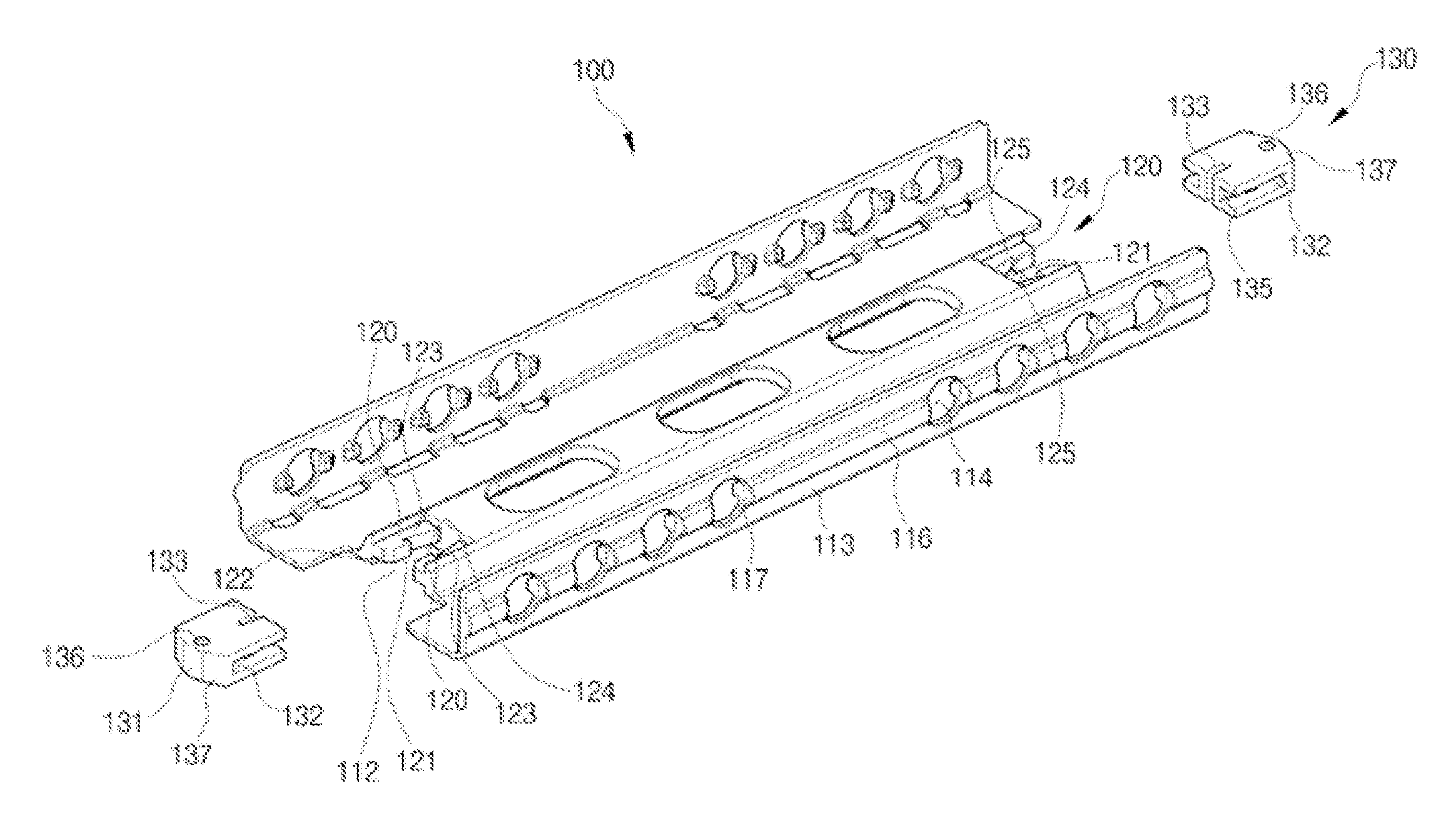 Retainer for sliding device provided with buffer member