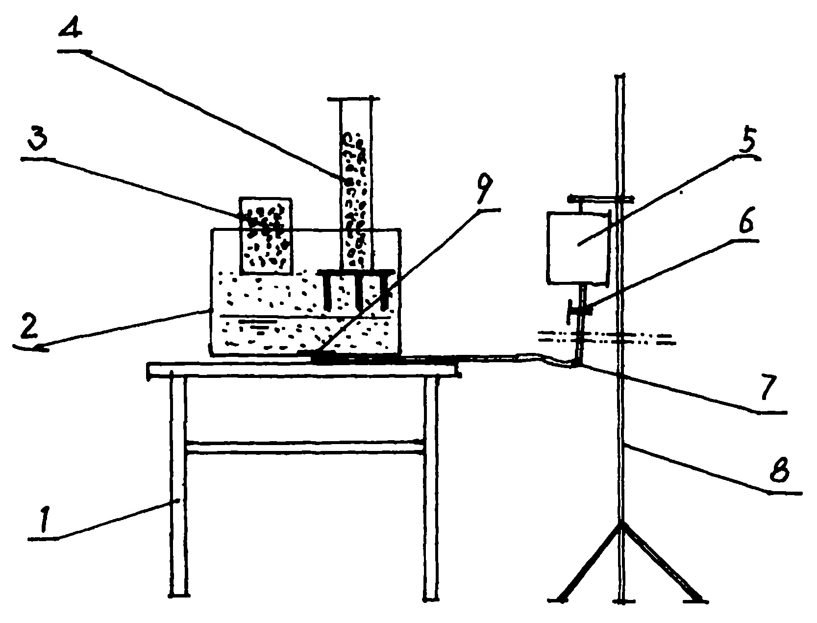 Foundation bearing capacity damage model test device