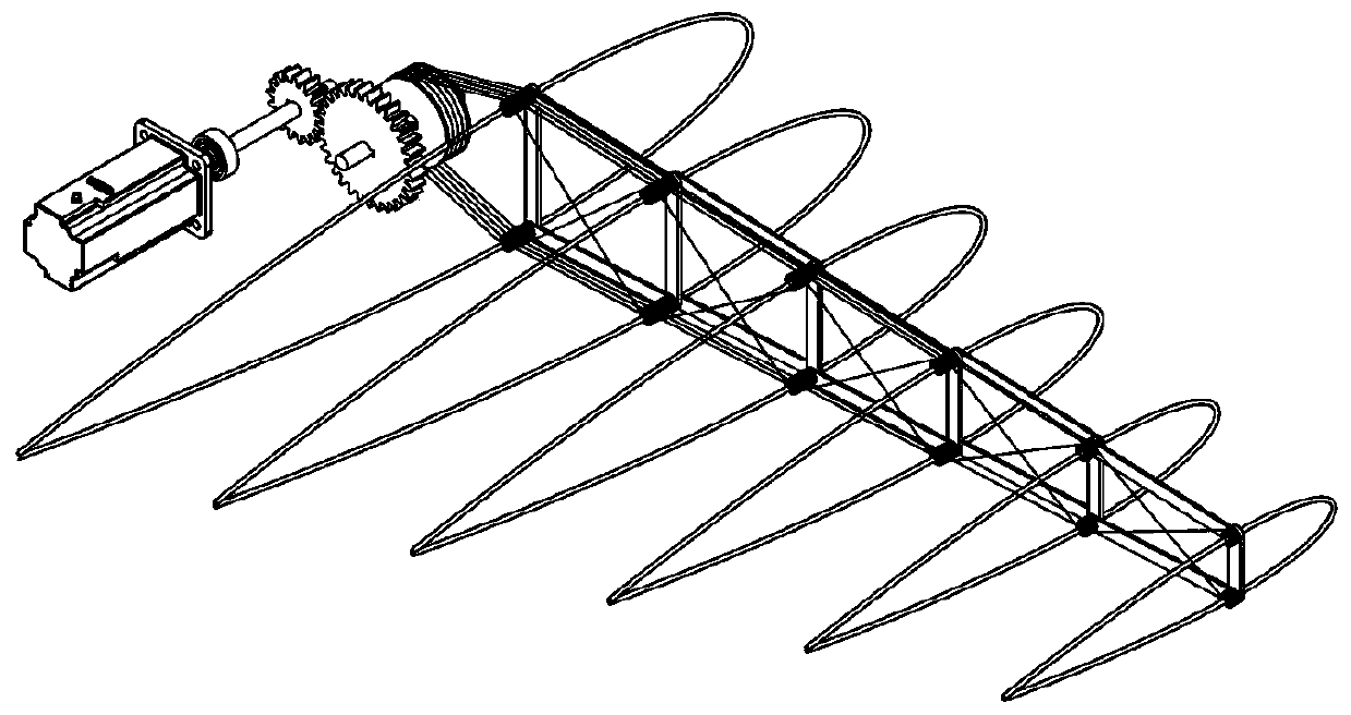 An underwater bionic flexible flapping wing propulsion device