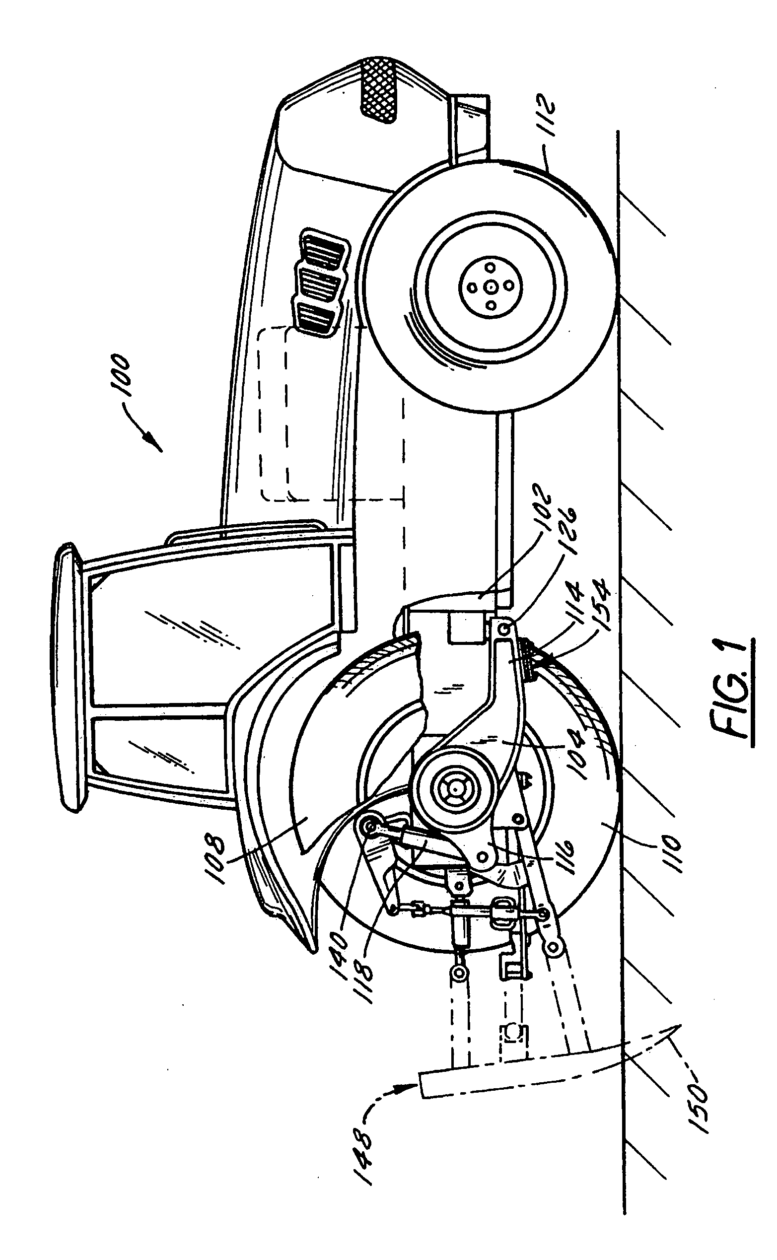 Tractor rear suspension