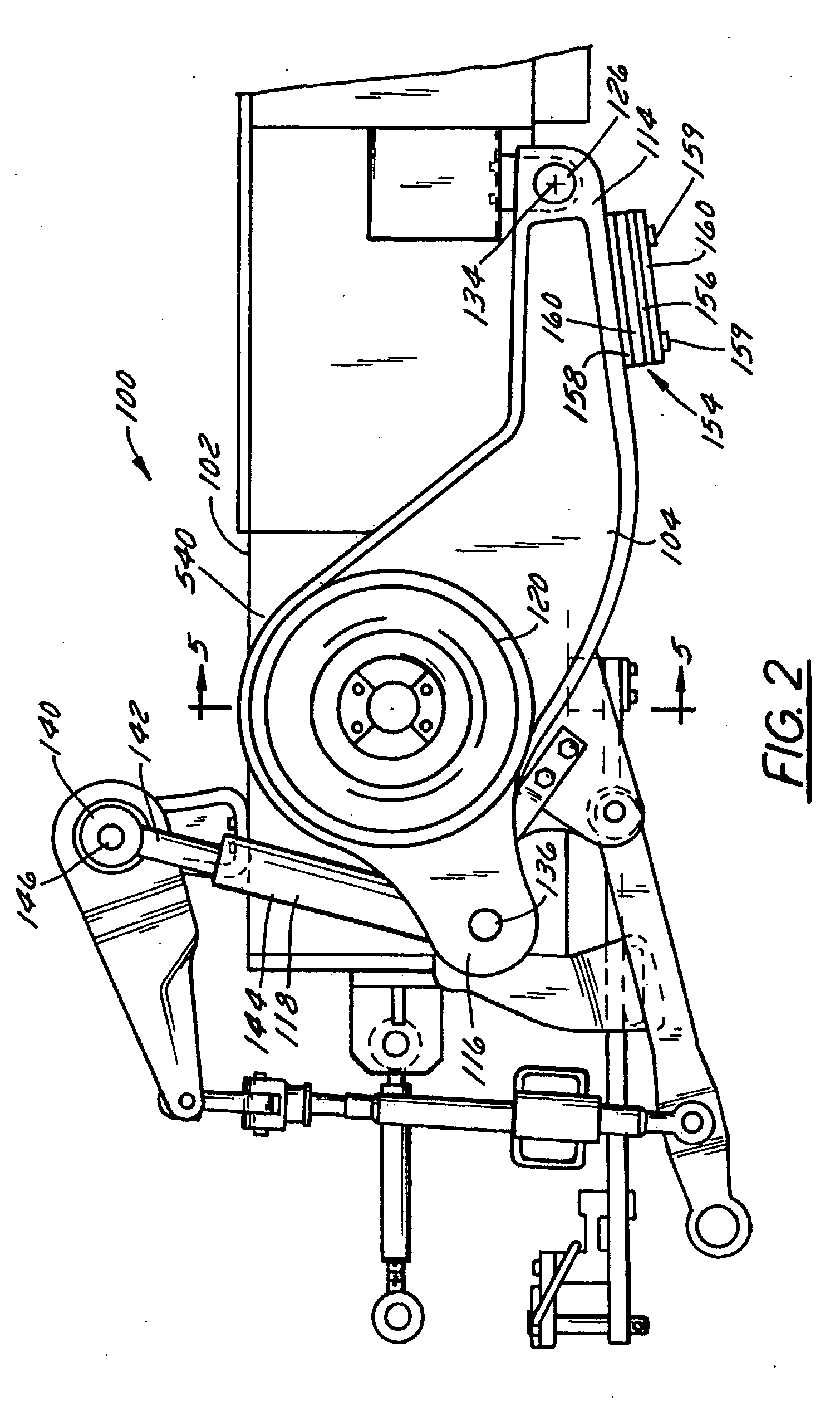 Tractor rear suspension