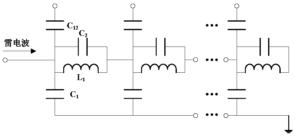 Calculation method for lightning impulse winding overvoltage of phase-shifting transformer