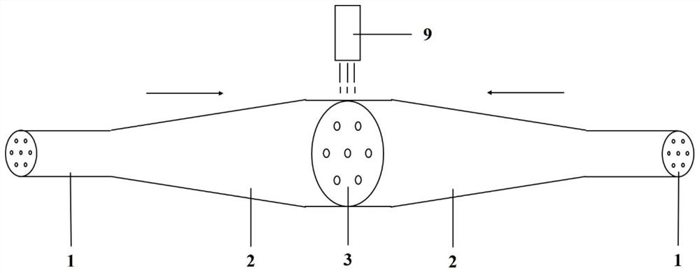 A preparation method of multi-core optical fiber coupler based on reverse tapered technology