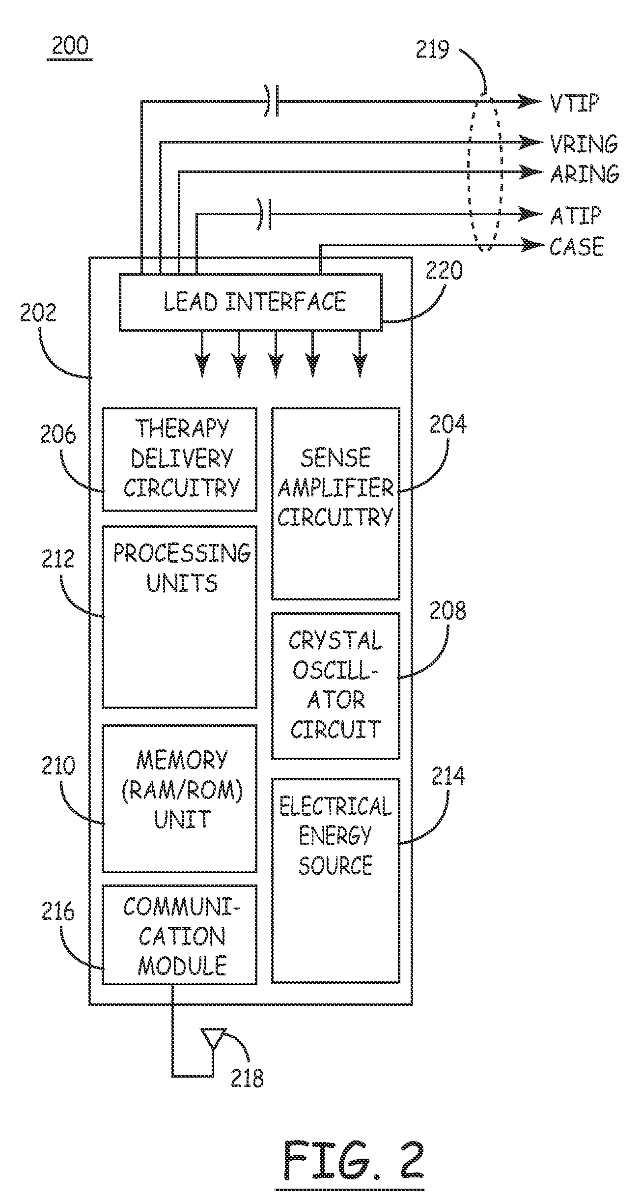 Filter circuit with variable capacitance for use with implantable medical devices