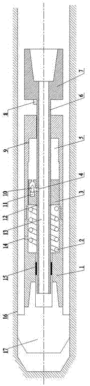 Device used for weakening stick-slip vibration of downhole drilling tool and control method of device