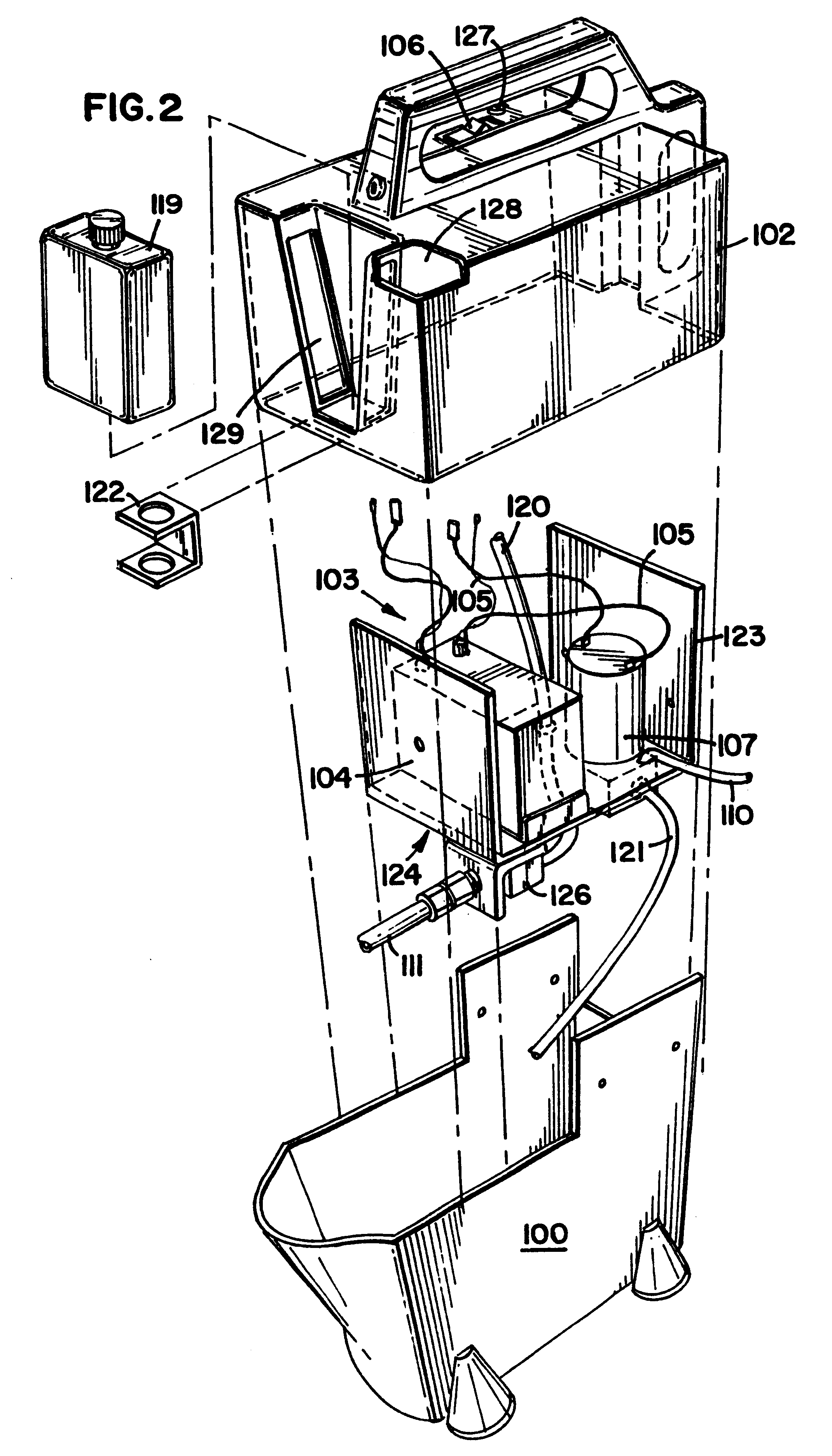 Portable unit and wall unit dispensers and method of dispensing with timer