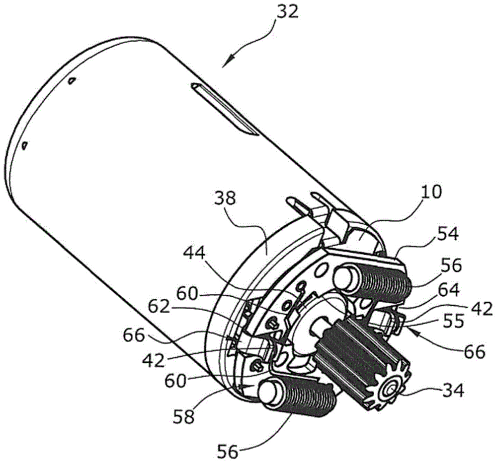 DC motors for driving motor vehicle components