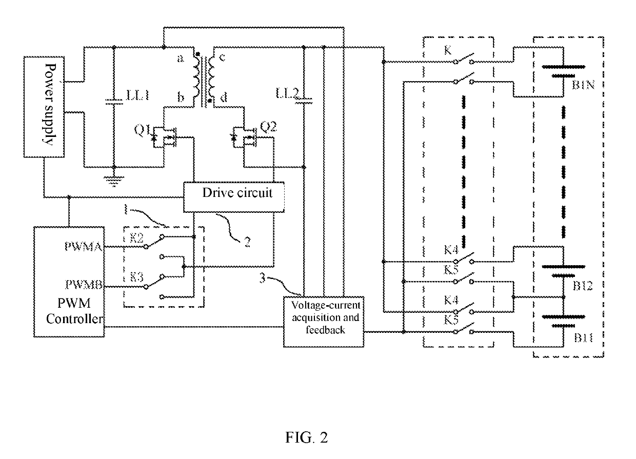 Isolated bidirectional constant-current maintenance system based on power supply source of shared device