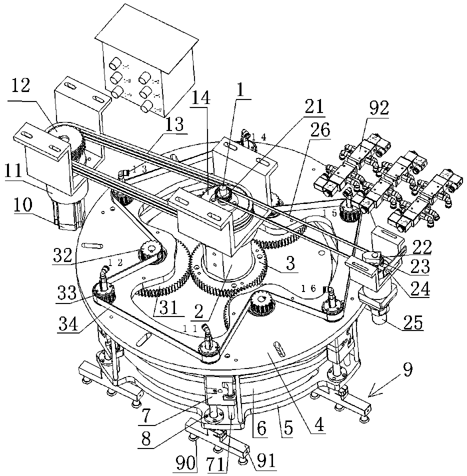 Directional rotary plate feeding device