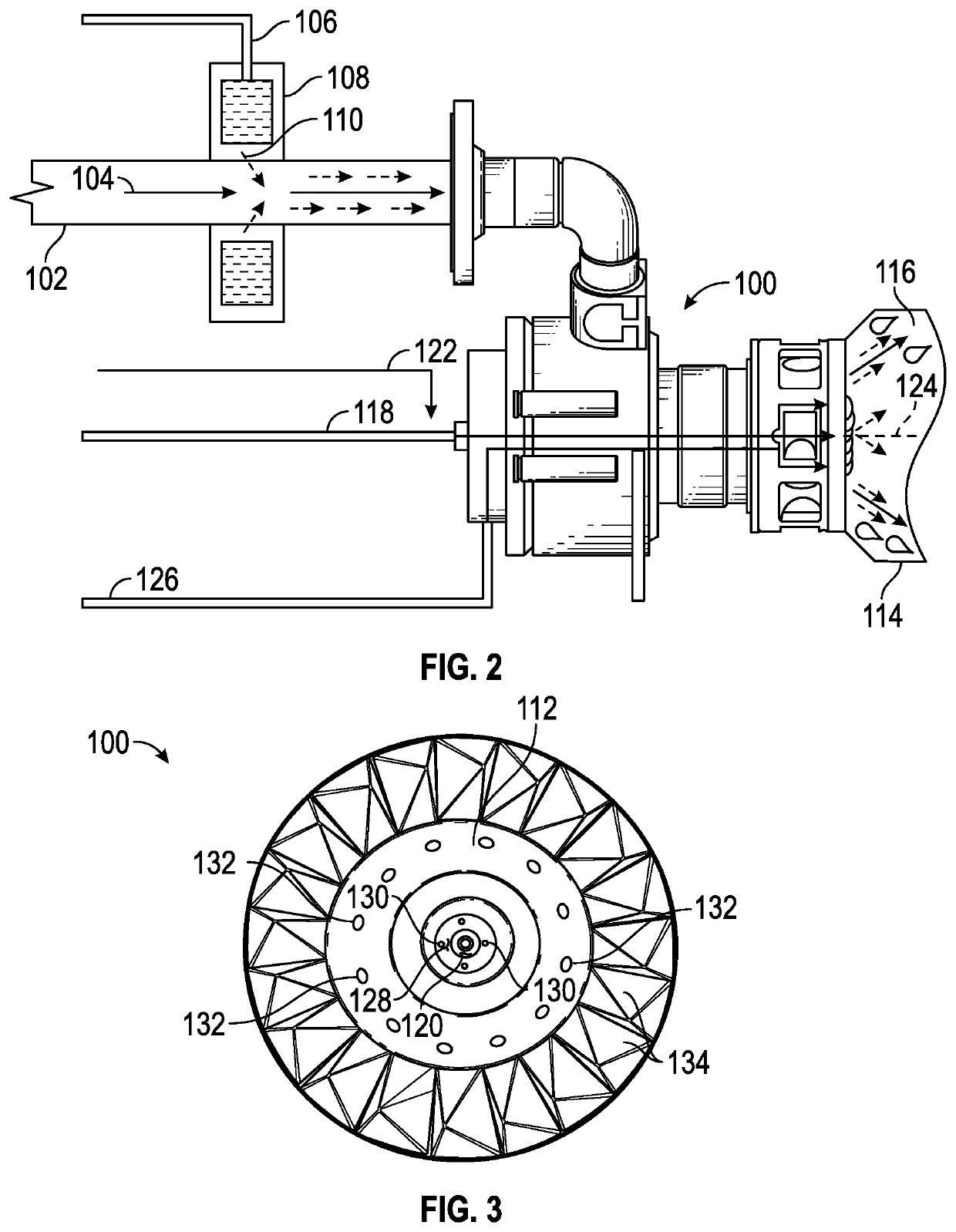 Independently controlled three stage water injection in a diffusion burner