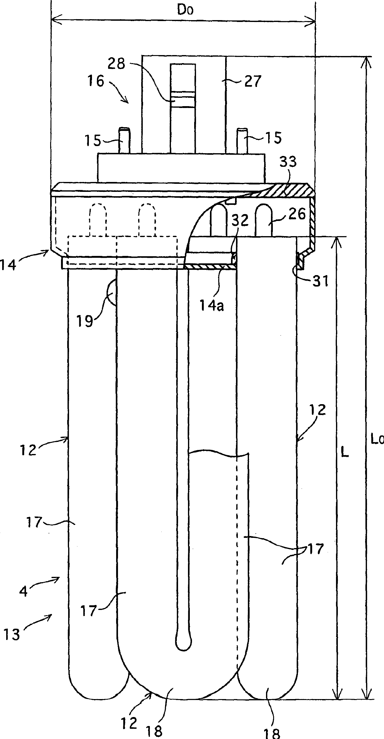 High power lighting system and fluorescent lamp