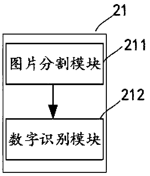 Image identification system, central meter reading data system with image identification system, and remote central meter reading method