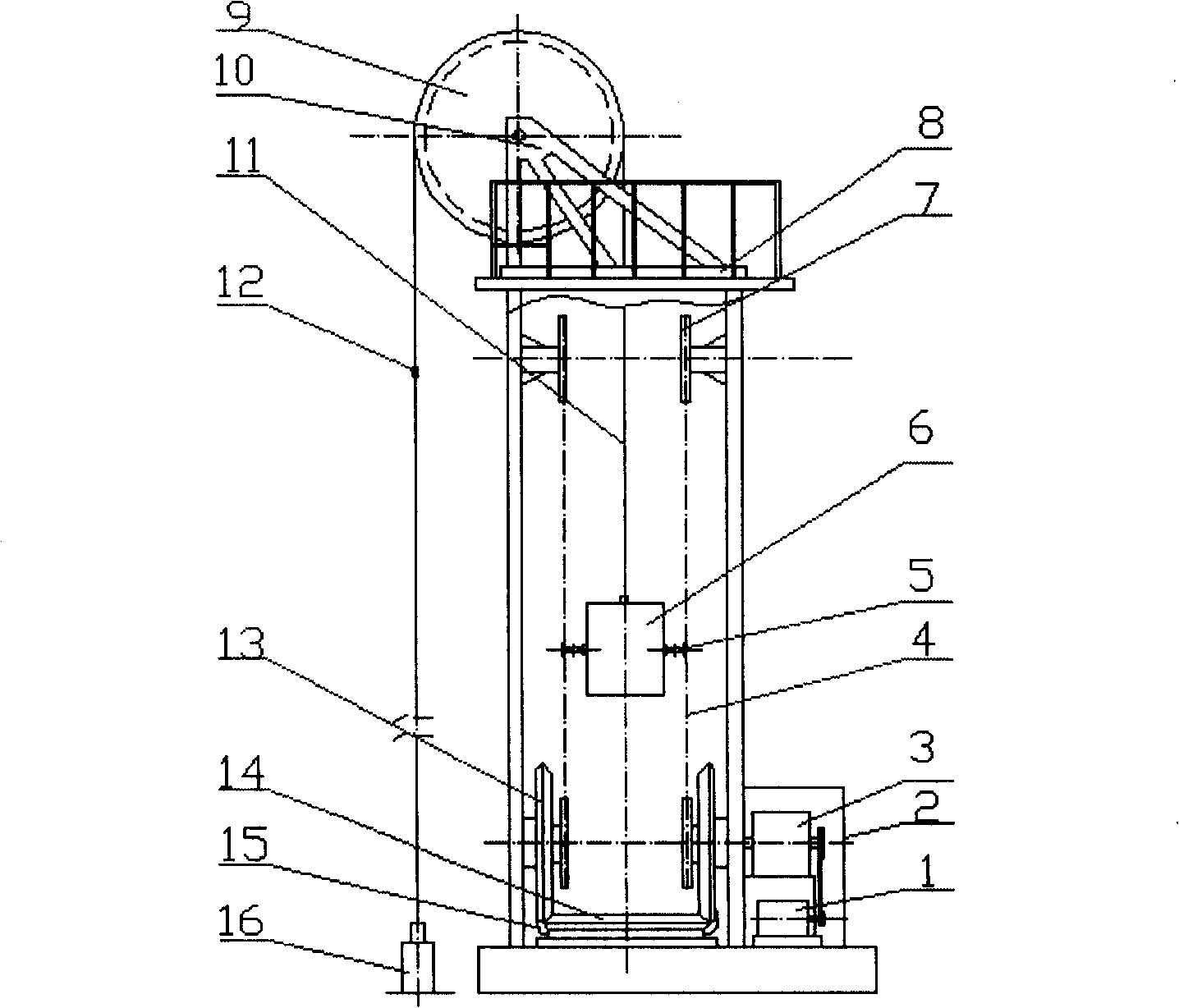 Symmetrically balanced chain type oil pumping unit