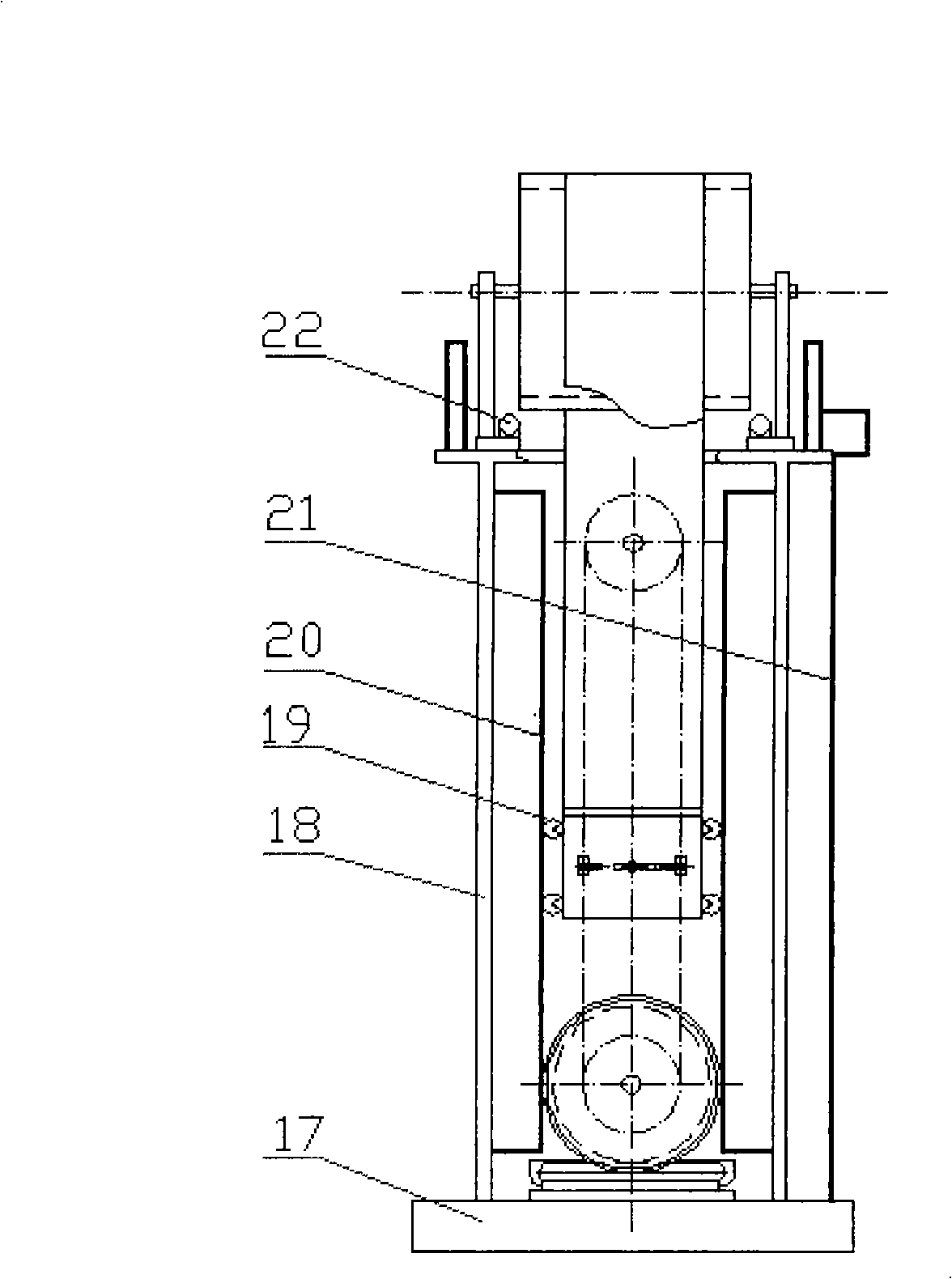 Symmetrically balanced chain type oil pumping unit