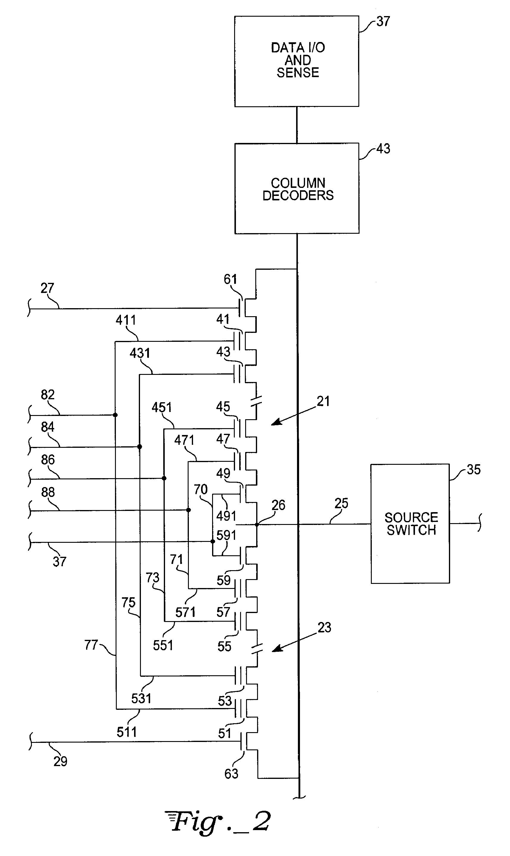Non-volatile memory array architecture with joined word lines