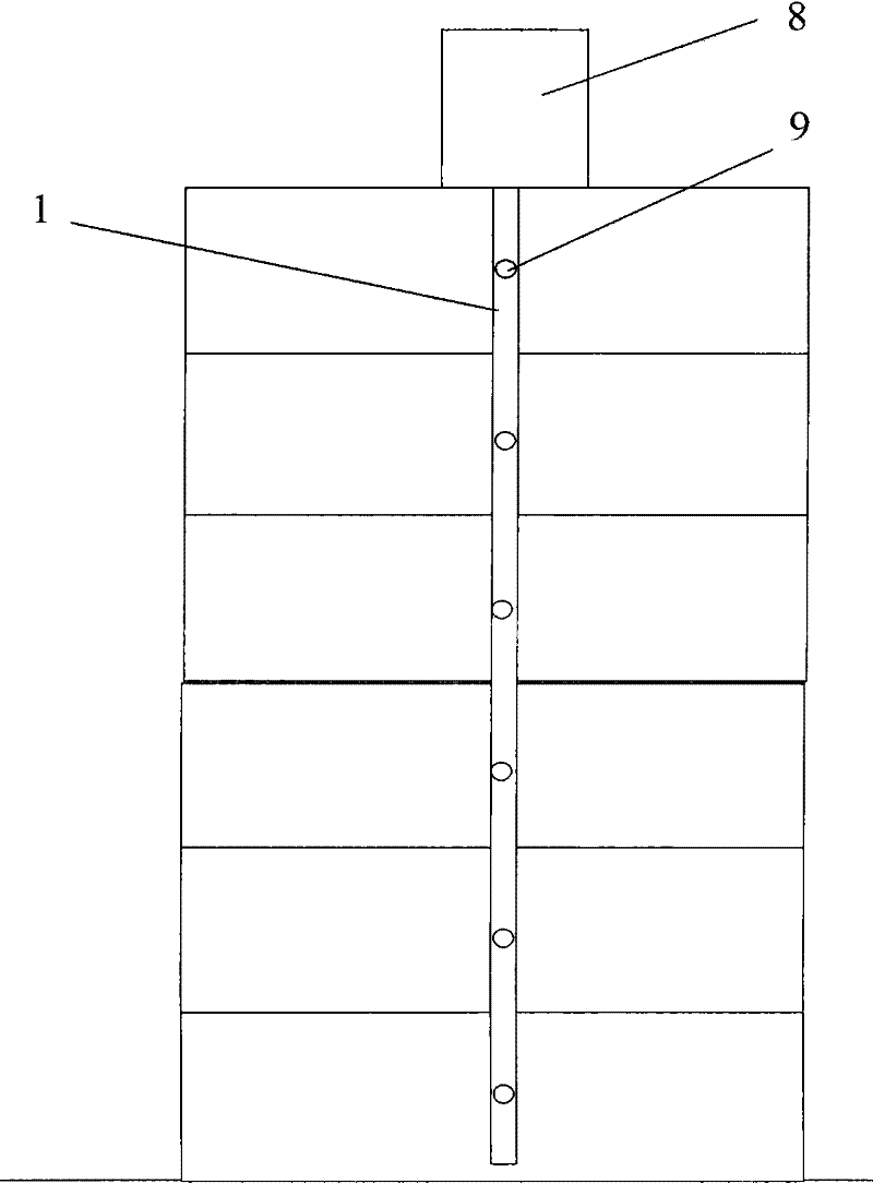 Lighting and guiding display method and device for generating power by utilizing discharge water in water tank of building