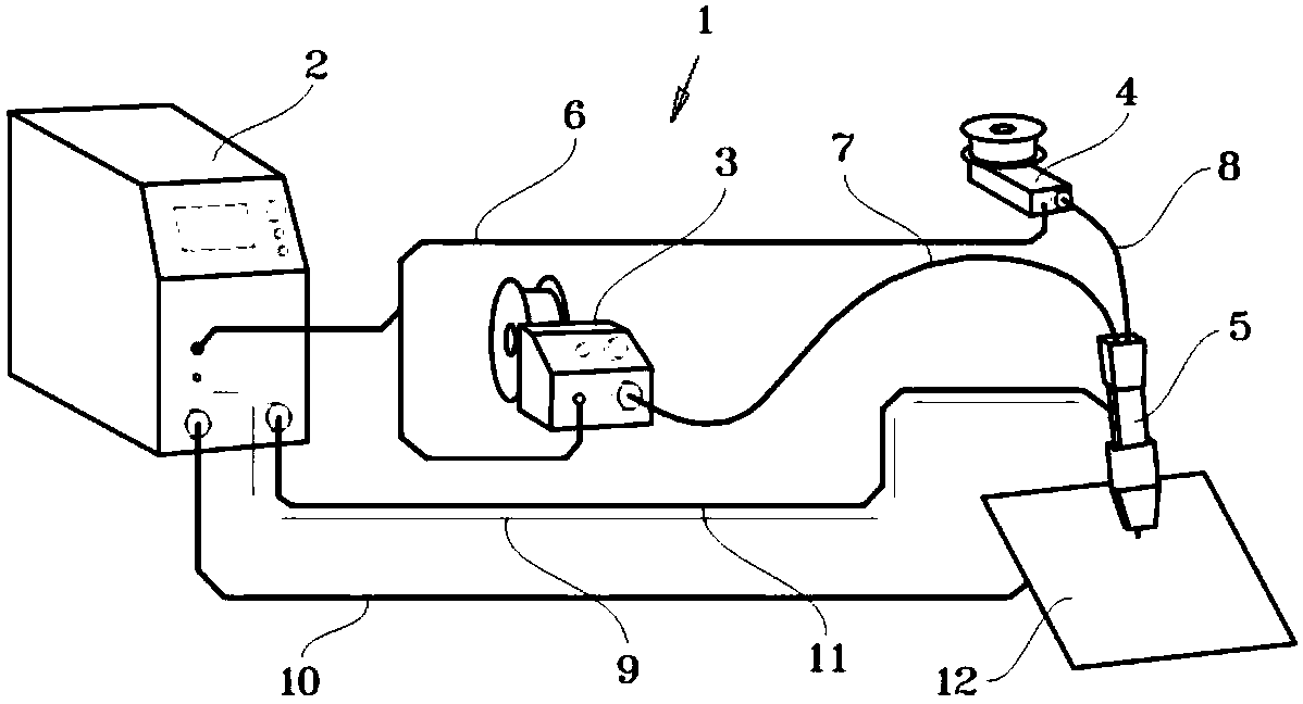 Single-power multi-wire welding machine and its control method for alternation of non-extinguishing welding wire
