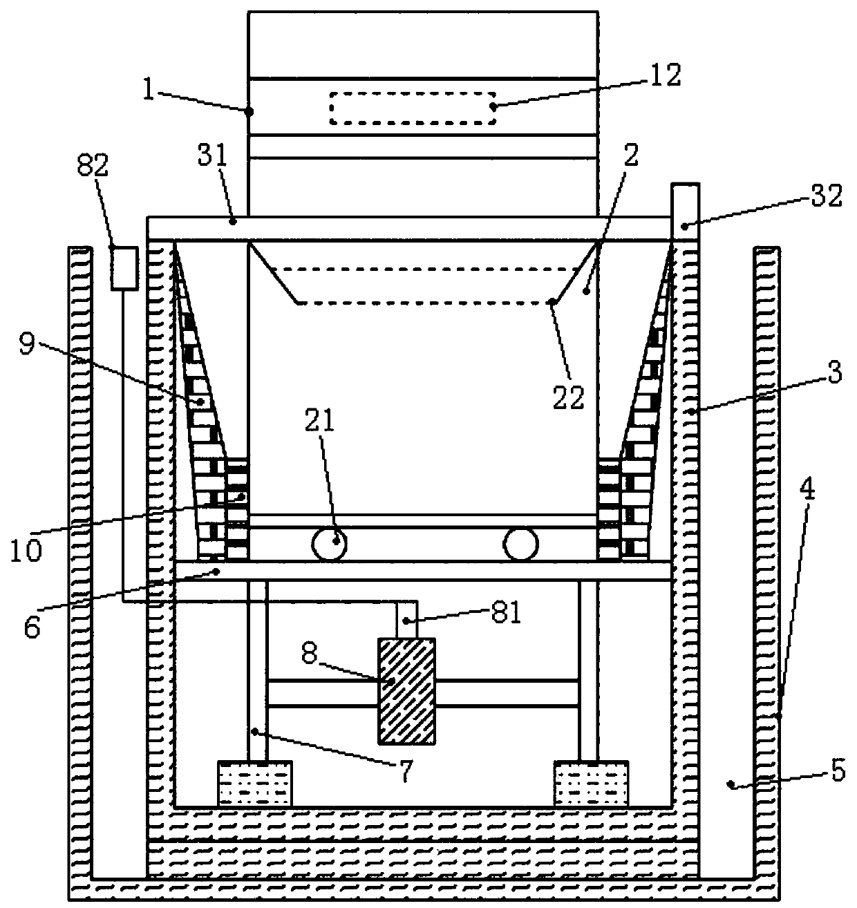 Large-capacity buried portable environmental-protection garbage can