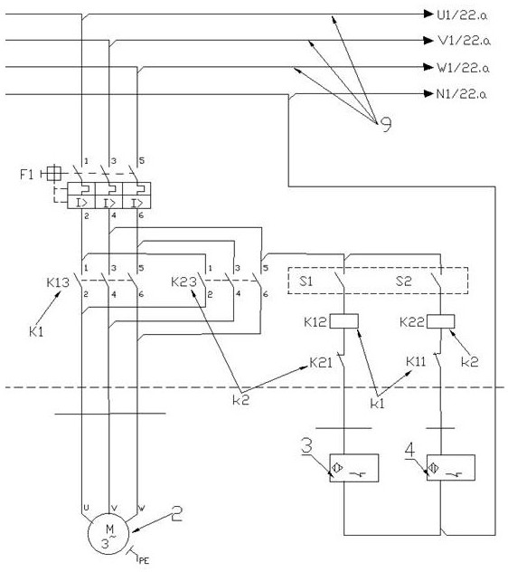 Electric collapsible mast device and ship applying same