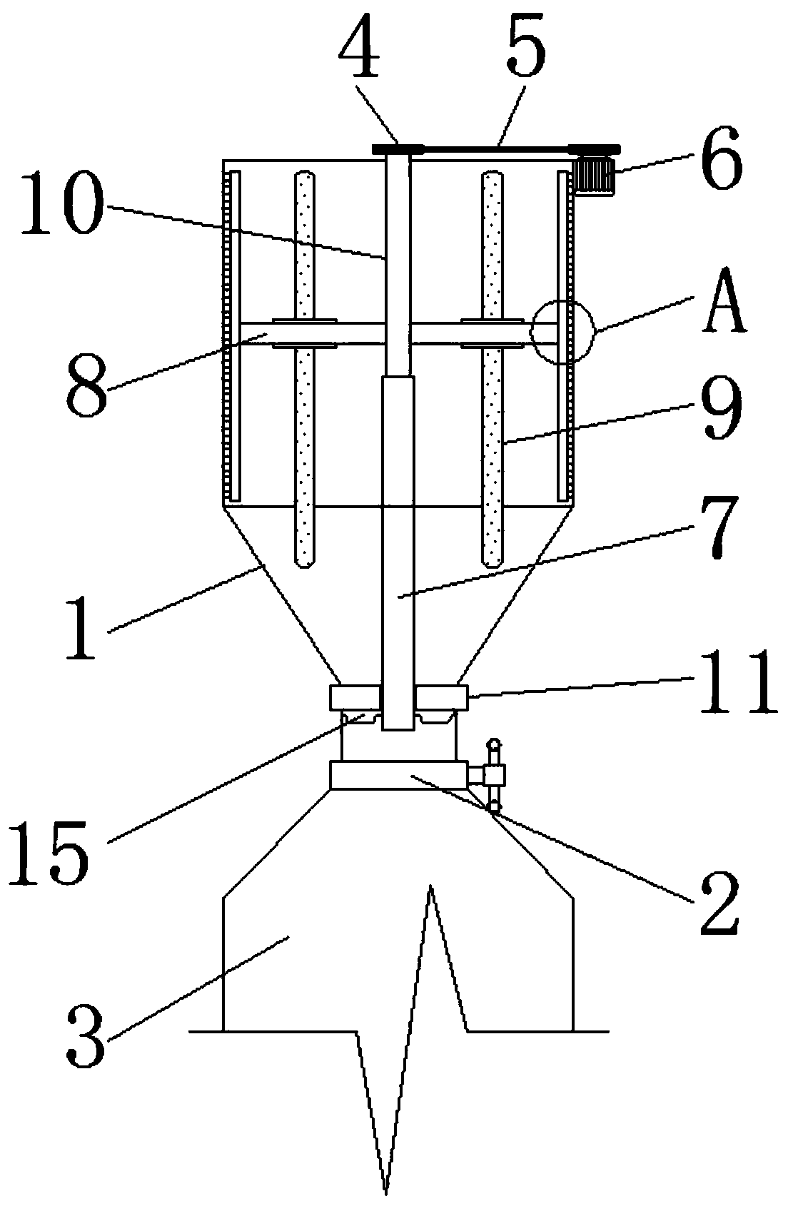 A powder silo device capable of equal amount of feeding