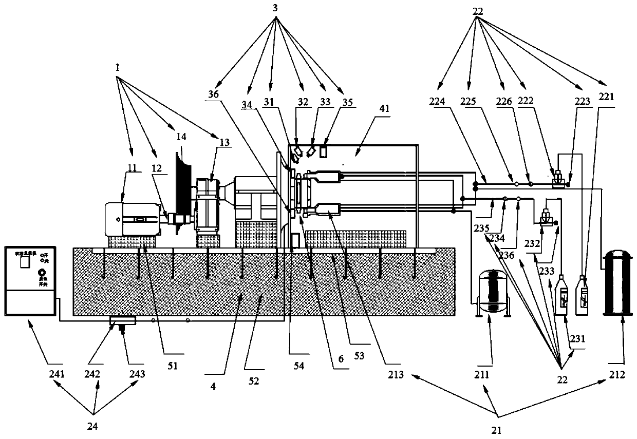 A simulation experiment test system for thermal barrier coatings of turbine blades