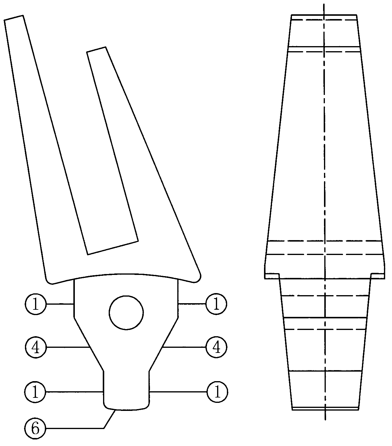 Bucket tooth and tooth base connecting mechanism of engineering machine