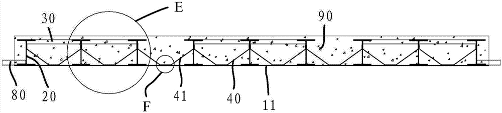 Formwork-free ultra-thick floor and construction method thereof