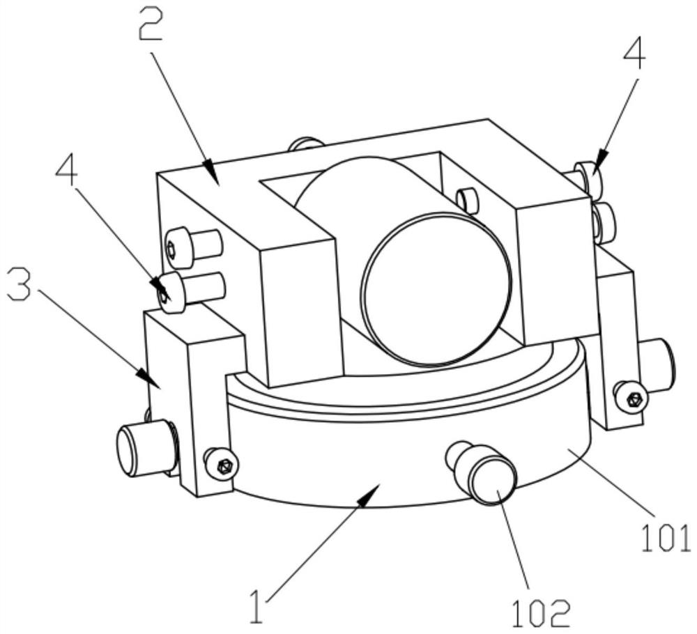 Three-dimensional micro-motion fixed measuring device for optical measured object