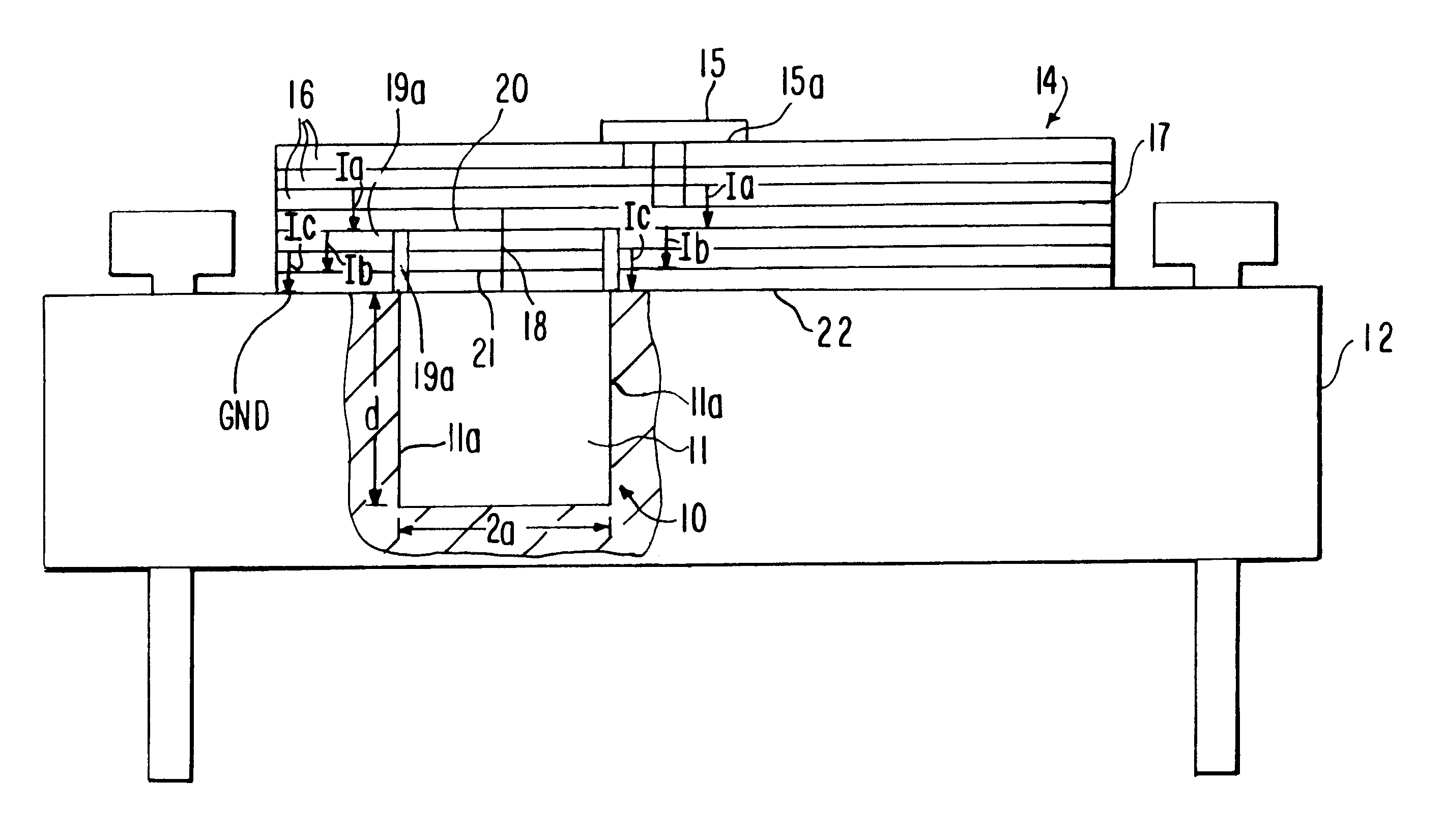 Resonator structure embedded in mechanical structure
